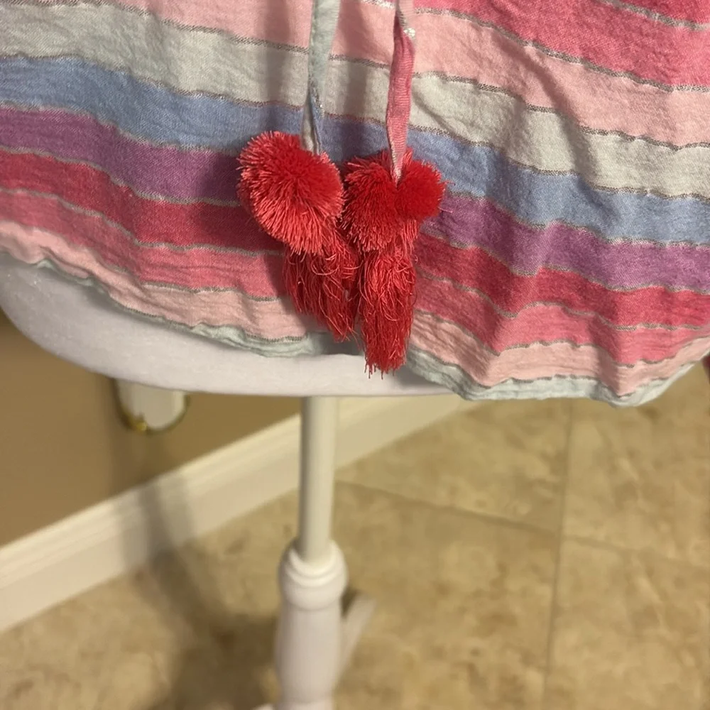 J. Crew Pink‎ and Blue Striped Blouse, Medium